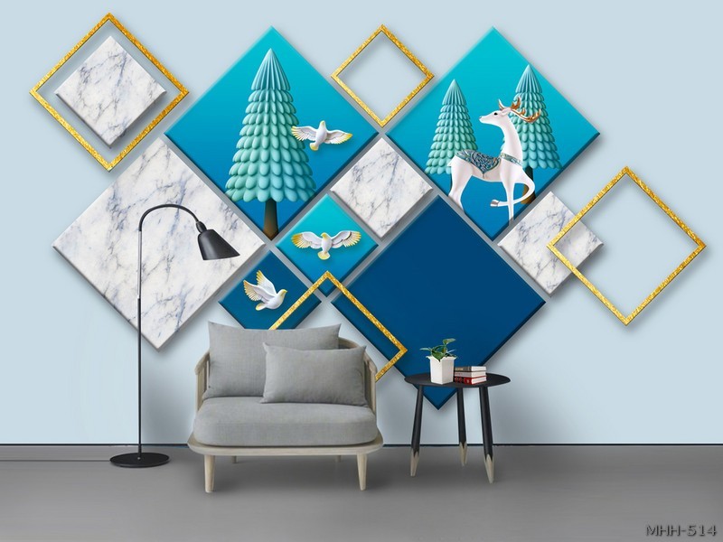 Hình học - hình vuông 3dMHH-514